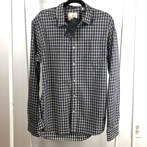 NWT Scotch and Soda True Gentleman Plaid Dress Shirt XL - Picture 1 of 11